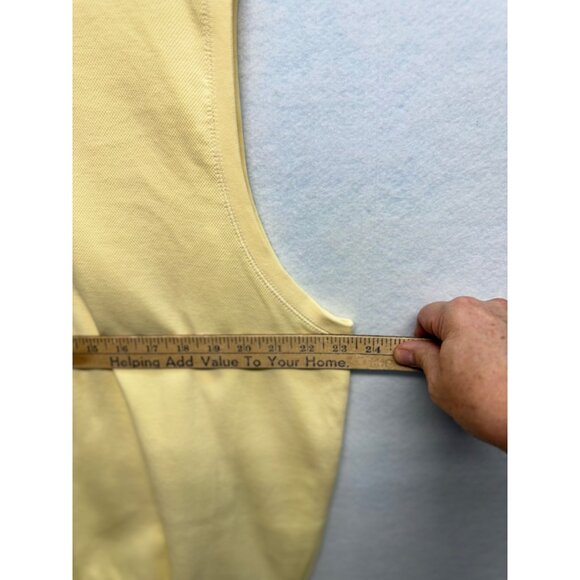 Carnoustie Men's Pullover Golf Sleeveless Vest 1/4 Zip Lined Yellow Cotton Large - Picture 6 of 7